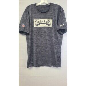 Nike Dri Fit Mens Sz Large Philadelphia Eagles Gray Short Sleeve T Shirt